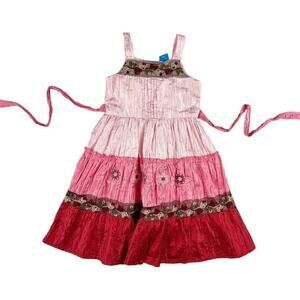 NEW Lilliput Red Pink Silky Dress 5/6